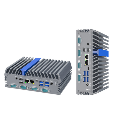 Din-Rail Mini Pc Box Computadora con Ddr5 RAM M.2 Ssd Triple Display