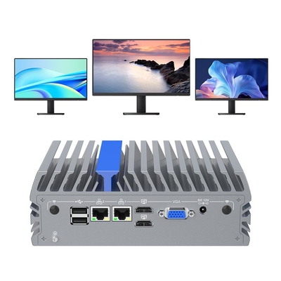 N100 Cuad Core Mini PC sin ventilador 4K Triple Display HD Vga Gigabit Lan