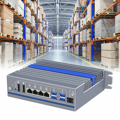PC industrial sin ventilador de 12V a 24V con CPU I7 y soporte de alto voltaje