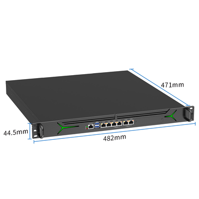 Aplicación de seguridad Intel Core 1U de 19 pulgadas de montaje en bastidor con rendimiento VPN de 2 Gbps