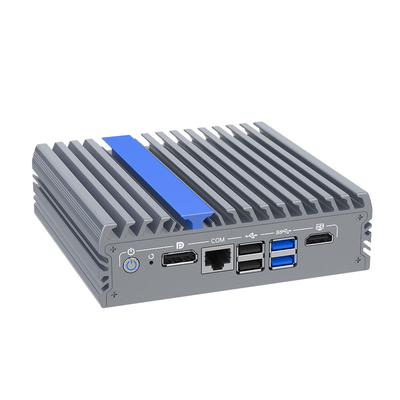 6W TDP 4 Lan Firewall PC sin ventilador N100 CPU 4K con doble pantalla Linux Mini PC