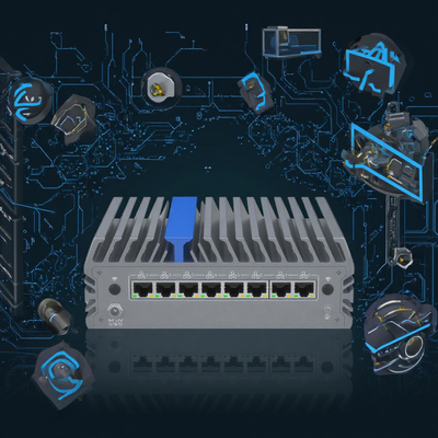 Compact 8 LAN Firewall Appliance Core Ultra 7 155U para la seguridad cibernética