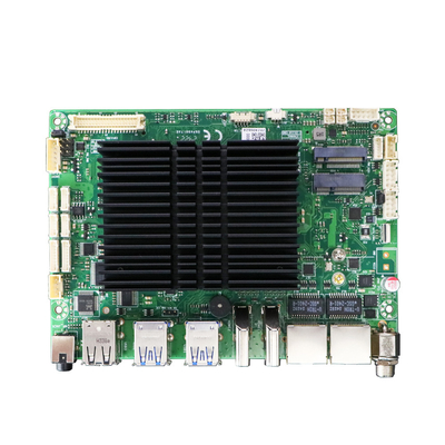 J6412 placa base sin ventilador de fábrica, placa base de 3.5 pulgadas PC Compatibilidad con 6 X RS232 COM